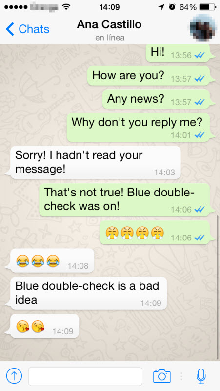 Blue Double check In WhatsApp Your Message Has Been Read Panda 