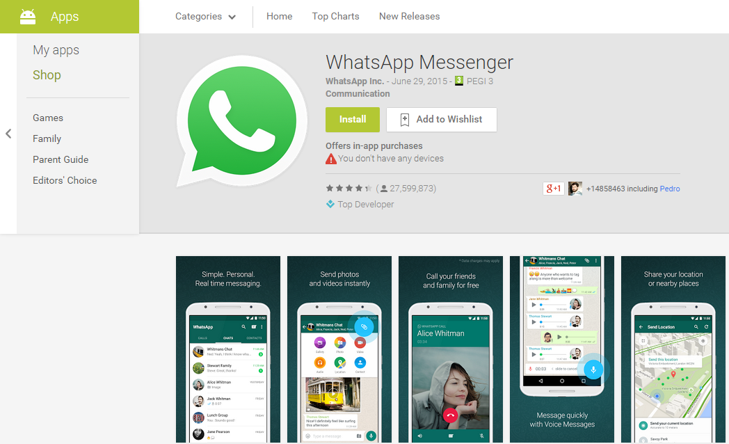 WhatsApp for Android: Always download it from Google Play! - Panda