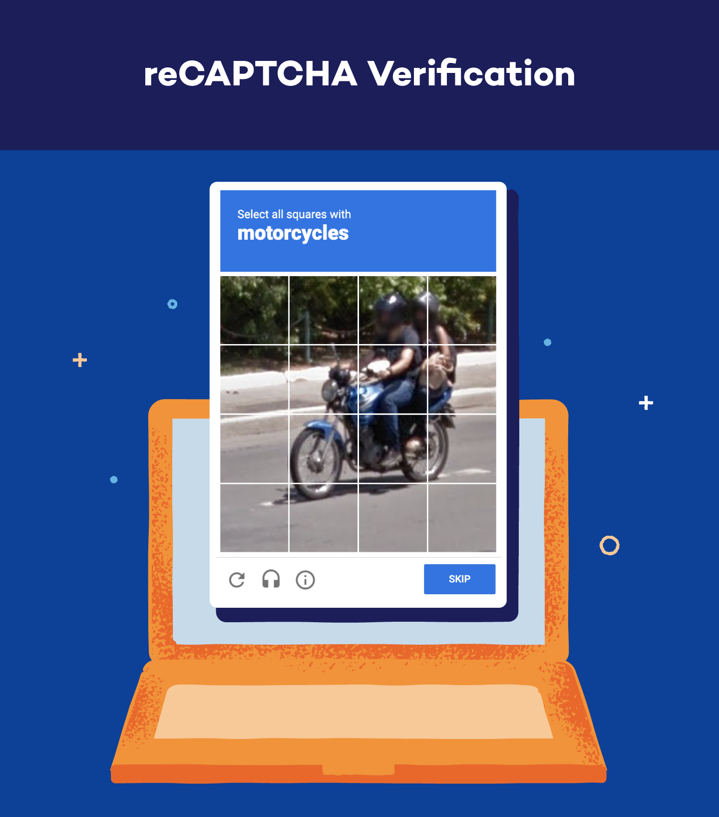 example of an image reCAPTCHA verification