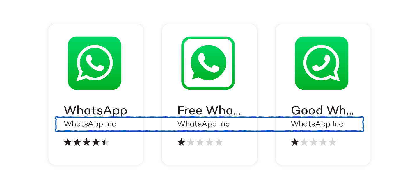 Image showing fake whatsapp.